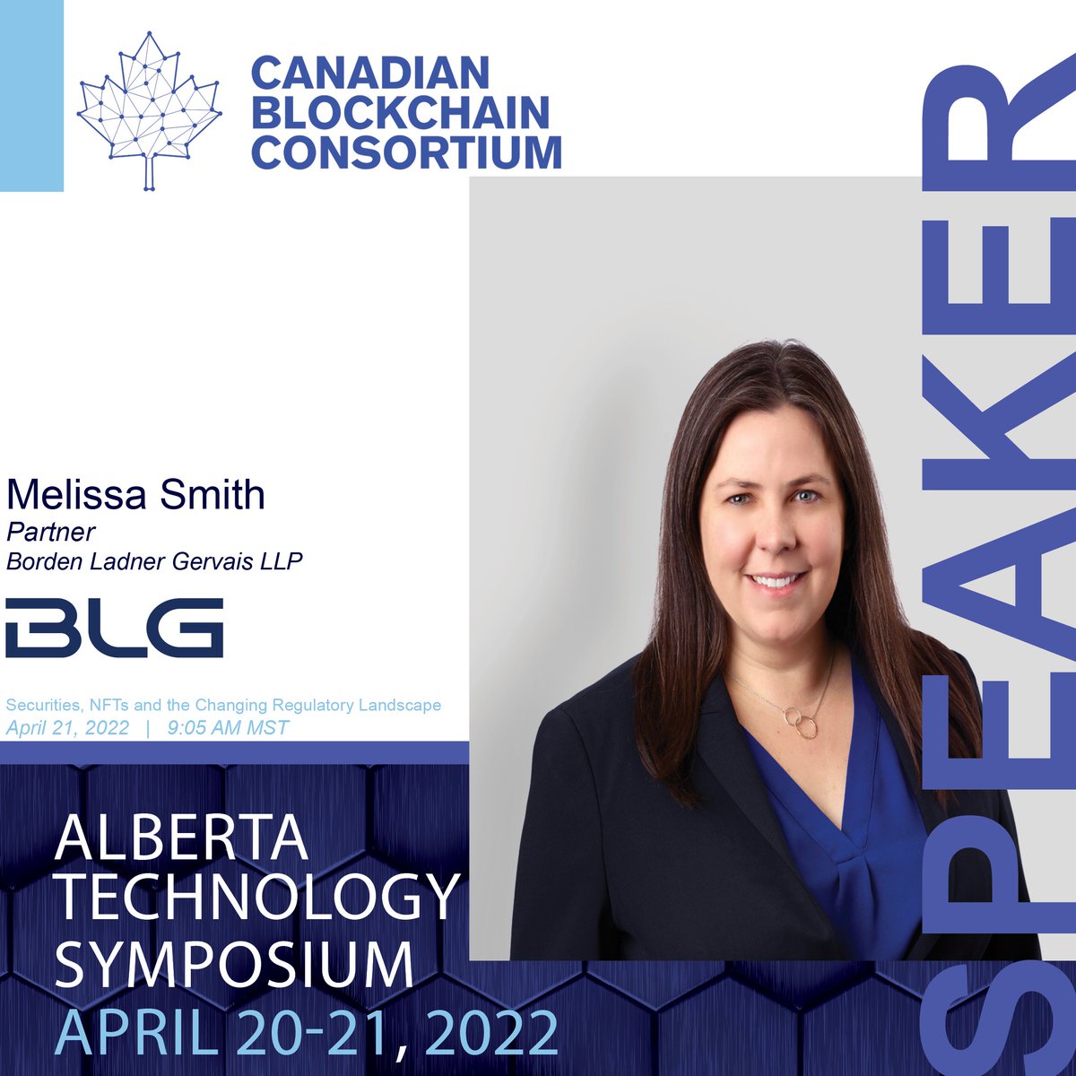 Bitcoin_CBC's tweet photo. Today's Alberta Technology Symposium Speaker Spotlight is Melissa Smith of @BLGLaw
#AlbertaTechSymposium brings our innovative experts and companies together to showcase our evolving future.
Join us on April 20-21 - https://t.co/6rC9sZsygo https://t.co/Hb9s0guCfn