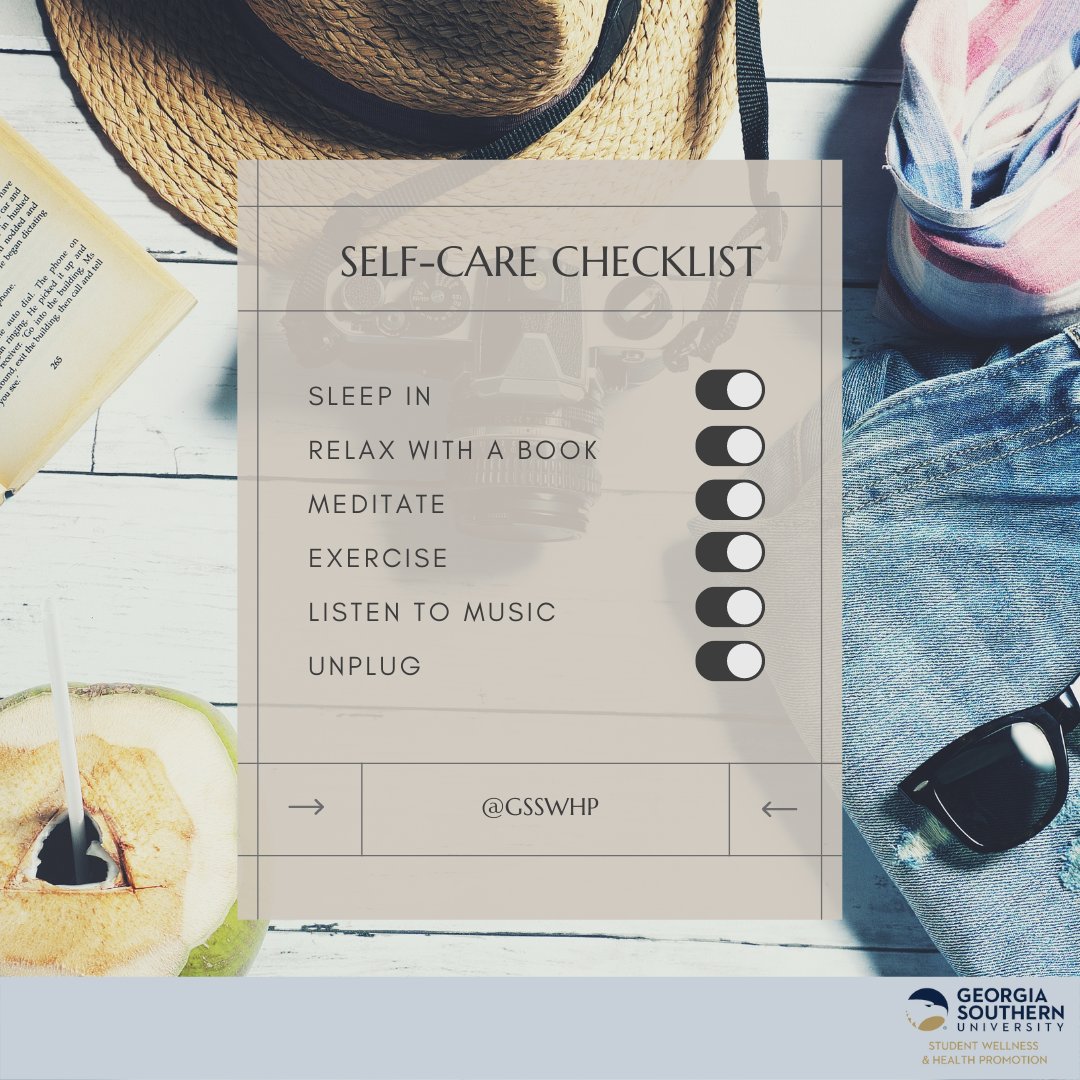 GSswhp's tweet photo. No Spring Break plans yet? Try planning to relax and focus on you! Sleep in, read a book, and spend time catching up on the activities that may have been left behind during a busy semester. #SpringBreak #SWHP https://t.co/SXaB9tDylW