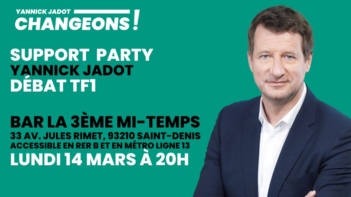 KaderChibane93's tweet image. Allez #YannickJadot la #seinesaintdenis compte sur toi pour porter l'#Ecologie.
#Jadot2022 
#agirpourlecologie