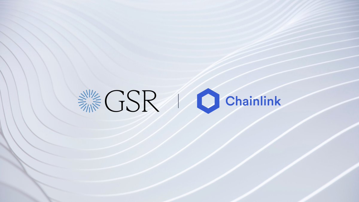 Crypto market maker @GSR_io is now supplying premium market analytics &  price data to #Chainlink Price Feeds on high-throughput chains. GSR &  Chainlink Labs are collaborating on novel data products to further