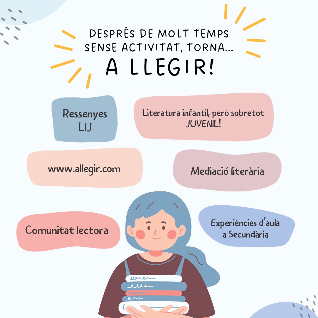 allegir's tweet photo. Fa temps vaig obrir un blog per parlar d'allò que més m'apassiona: LLEGIR! 
I ara, 3 criatures i uns quants cabells blancs després… 🥁 reactivo la web amb novetats i moltes ganes de trobar-nos-hi de nou compartint l'aventura de la LIJ! 

Què, m'hi acompanyareu, oi? https://t.co/5h1eF0tbWA