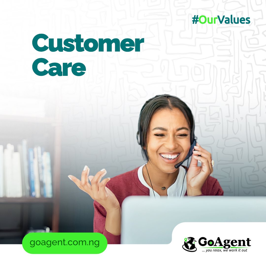 goagentlimited's tweet photo. We exist to serve our clients and agents by demonstrating the best of care.We give them our time 2 ways; one in listening to them and the other in taking action for them.
Dedication and Fidelity to our customers is at the center of our corporate culture.
#GoAgent #GoAgentLimited https://t.co/w2pLvErdcP