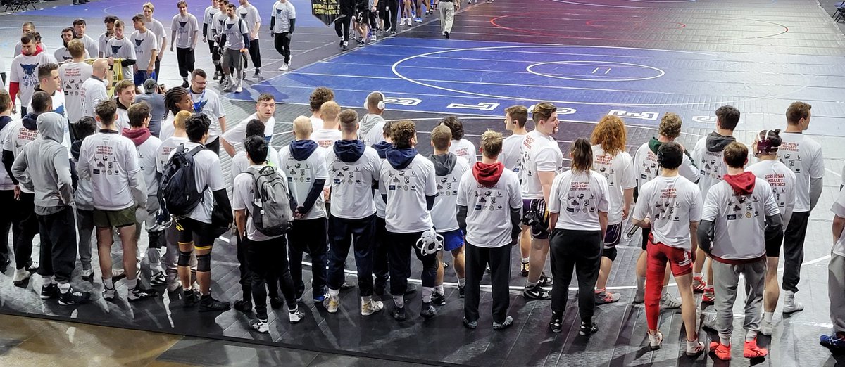 TempleWrestlin1's tweet photo. George Marte on the mat ready for battle...parade of qualifiers, here we go! #HoosNext!? https://t.co/Aku3U0uecE