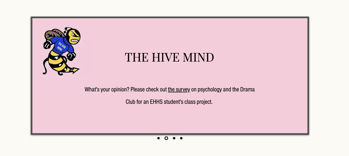 The Comet is now debuting a new main page, complete with a new section: The Hive Mind ehhscomet.com