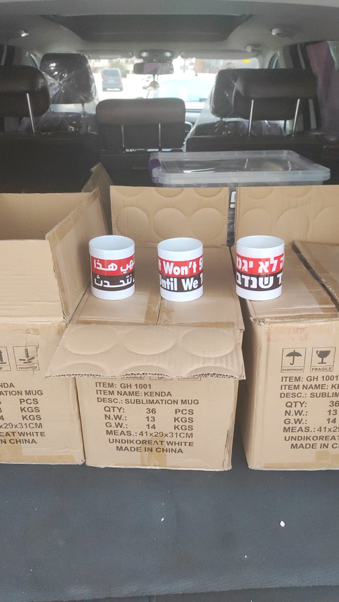 "It won't stop until we talk"-- our motto. These mugs were made for this weekend's 2022 Members Conference, when more than 100 bereaved Palestinians and Israelis will meet in the Bethlehem area for deep discussions, happy reunions and strategic planning for the future.
