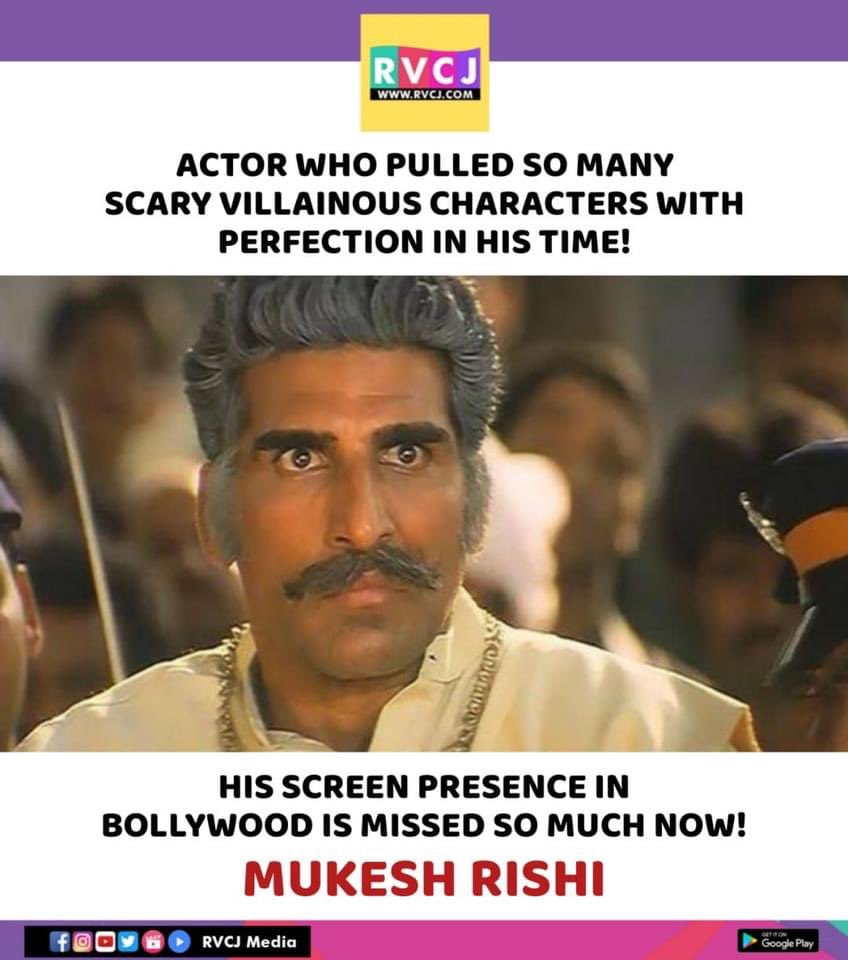 Mukesh Rishi 👌
#mukeshrishi #villain #bollywood #indianactor #rvcjmovies