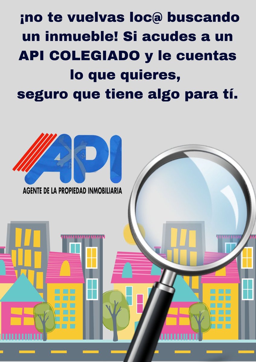 col_apiasturias's tweet photo. ¡No te vuelvas loc@ buscando un inmueble! ¡Acude a un #API COLEGIADO y te ayudará! https://t.co/DcbF6B1H5Y