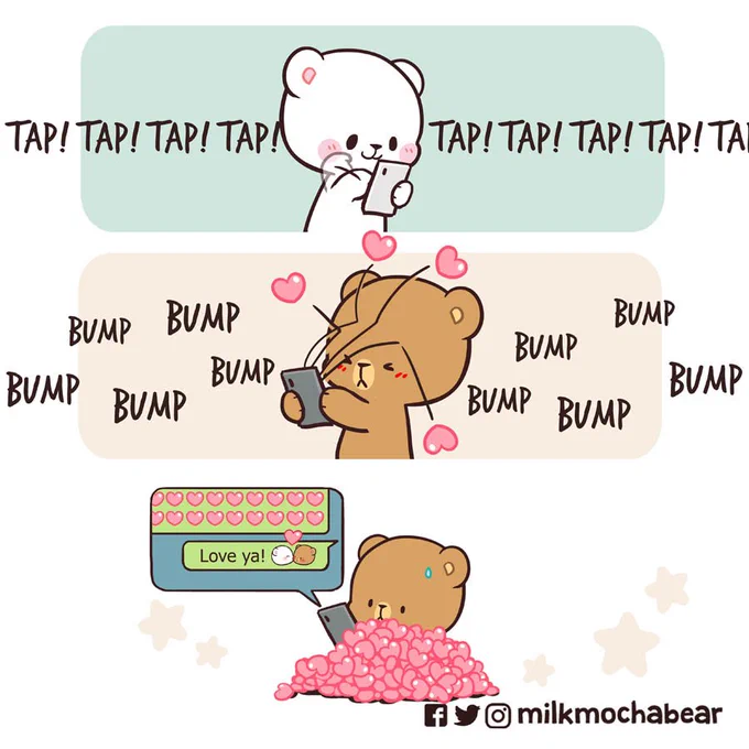 Sending hearts~!
---
Anyone did this too? 😜🤭 Feel free to mention your loved ones and send them a lot of hearts! ❤❤❤❤❤❤

#milkmochabear
#milkandmocha 