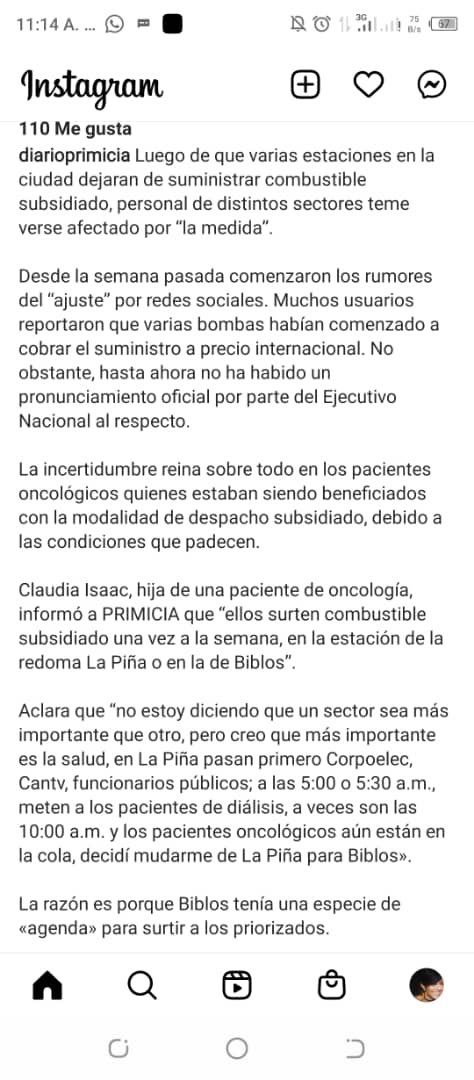 jorgehenning's tweet photo. Pacientes oncológicos a la deriva, temen perder el subsidio del combustible, aquí lo informan los medios, aún no está claro @amarcanopsuv @ZODIBOLIVAR62 @NicolasMaduro @Biesur_VE @OrdazInfo @MSF_Venezuela @DiarioPrimicia https://t.co/717bJhnK0I
