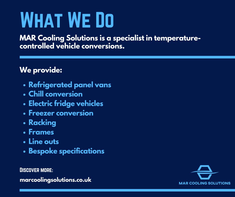 marcsltd's tweet photo. We provide various vehicle conversions including: 

- Refrigerated panel vans 
- Chill conversion
- Freezer conversion 
- Electric fridge vehicles 

info@marcoolingsolutions.co.uk
https://t.co/NjTYxFDUtj

#vehicleconversions #refrigeratedtransport #refrigeratedconversions https://t.co/8XfIlTivV1