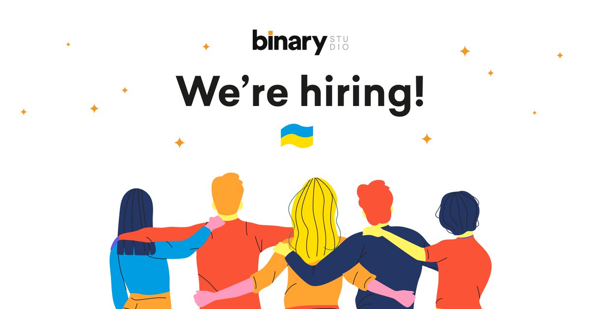 Binary_Studio's tweet photo. The past two weeks have been difficult for all of us. At #BinaryStudio, we have never ceased developing our team and supporting the best engineering talents around Ukraine. So if it’s relevant for you, don’t hesitate to apply for one of our open vacancies: https://t.co/FSesexs4Nm https://t.co/MsmLlOCRFC