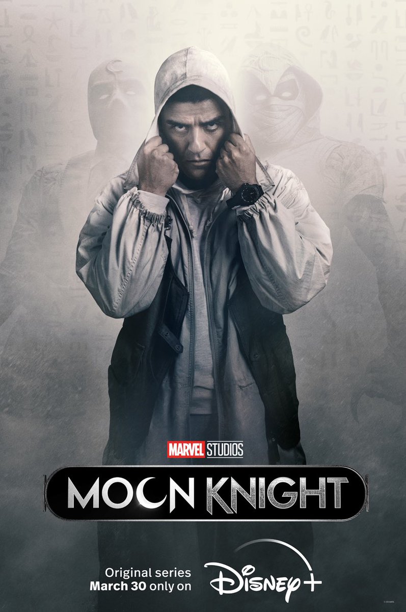 DisneyPlusMarve's tweet photo. 📸 Three new posters of #MoonKnight have been released 

#DisneyPlus | #MarvelStudios | #MCU | #DisneyPlusMarvel | #OscarIsaac https://t.co/uHlrsthEaI