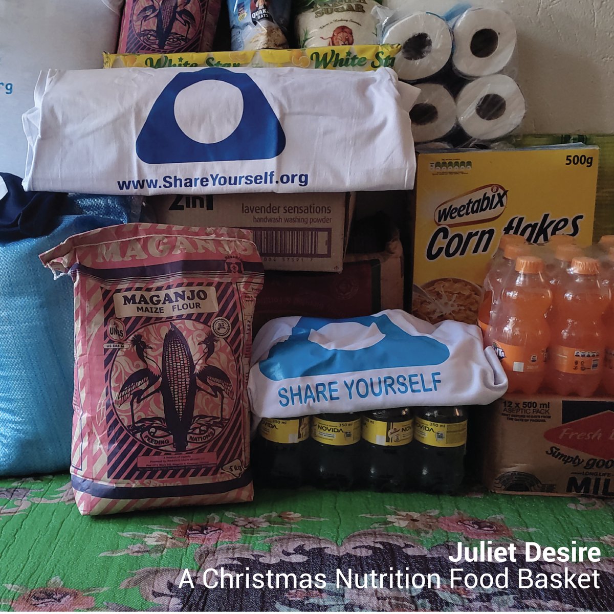 Juliet Desire has witnessed many HIV patients in her neighborhood dying due to hunger, some of the patients are not welcome in their families and have little support. Juliet is passionate about providing some relief for these individuals through support / gift baskets.