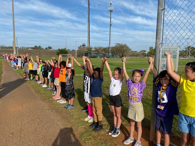 900 VES students Stronger TOGETHER…. We had a successful connection this morning!  Be Here, Be You, BELONG @vineyardsvipers #CCPSSUCCESS