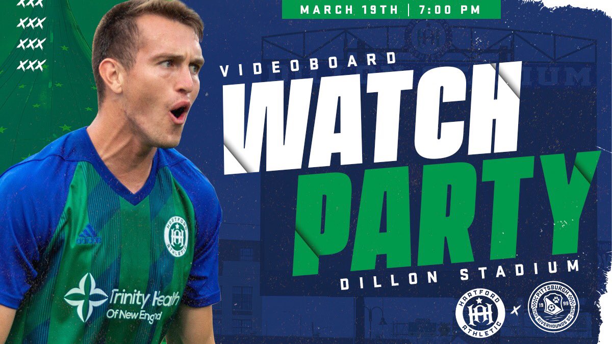We open up the 2022 season next Saturday! Come watch our boys take on the Pittsburgh Riverhounds on our brand new video board at Dillon Stadium. Join the party and watch on the big screen! 📺🍿📣

RSVP Here🔗 bit.ly/3KzRTVu