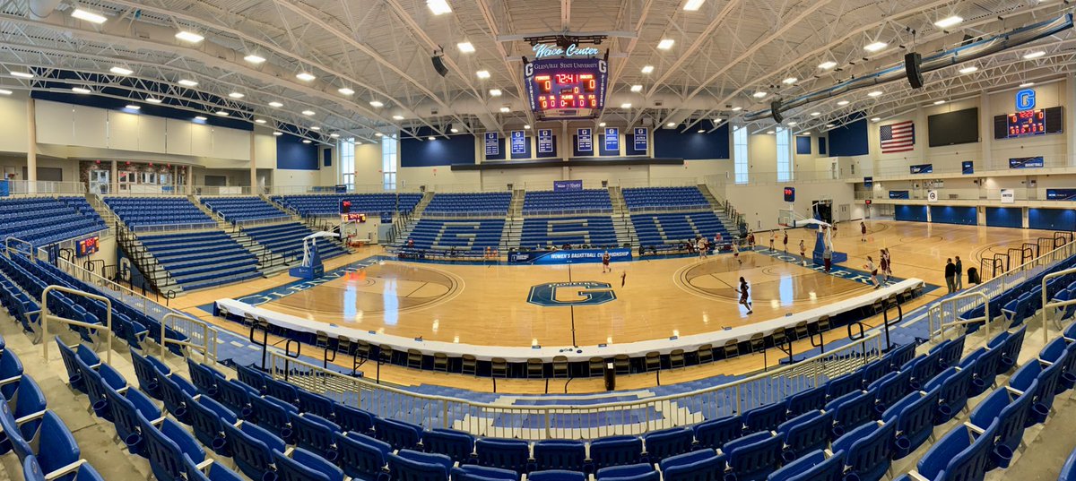 KUBearsWBB's tweet photo. Checking in from Glenville, WV and the @NCAADII Tournament. Practice session ✅
#KUWB💛🐻🏀 #TheBigDance🎉💃 https://t.co/M6V4mdLVNc