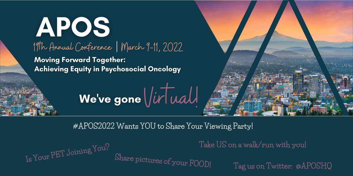 APOSHQ's tweet photo. Viewing party? Pet? Children? Walking? We want to see how you are enjoying #APOS2022 #APOSTogetherWhileApart #APOSMovingForwardTogether @kamen_charles @MarieBarnettPhD @CherylKrauter https://t.co/IO9HjYi9Q4