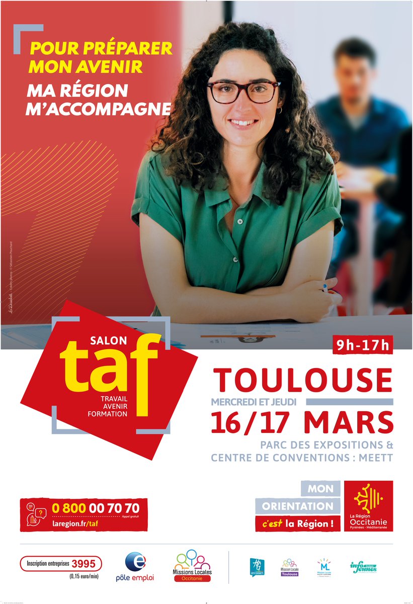 Retrouvez-nous au salon TAF au MEETT à Aussonne le mercredi 16 et jeudi 17 mars ! 🤝

Nous vous attendons nombreux pour échanger autour de la création et la reprise d’entreprise ! 😉