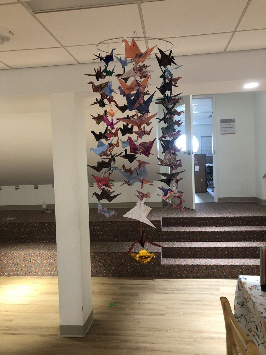 At my son’s elementary school the students who started the Peace Crane Project in September have dedicated it to peace in Ukraine. Thanks, <a href="/LAMBPCS/">LAMB PCS</a>