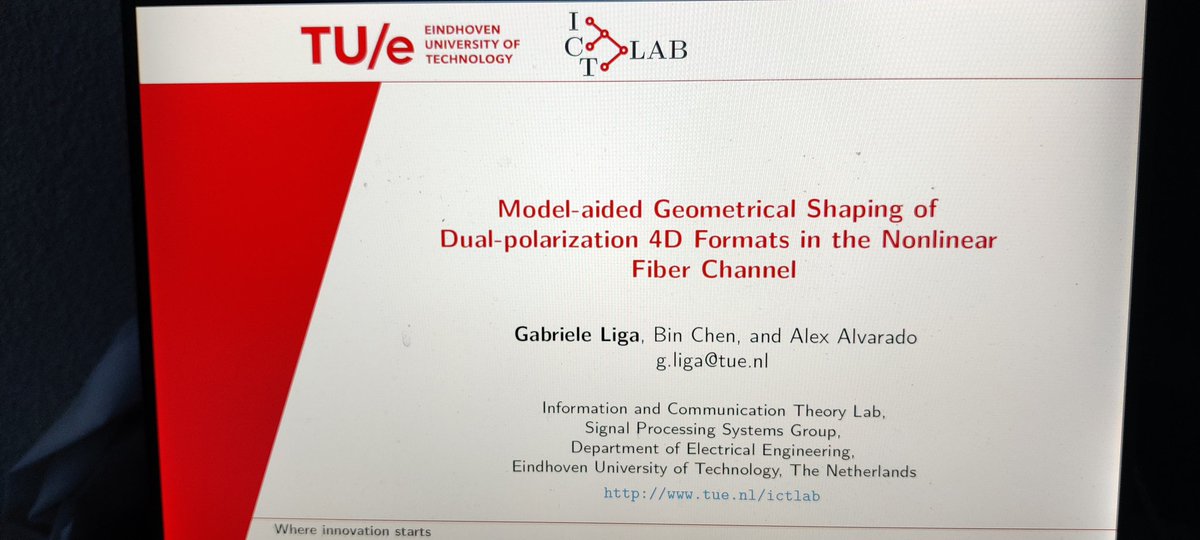 About to give my talk at #OFC22 on geometrical shaping of dual-polarisation 4D constellations in the Advanced Modulation and Signal Processing session (Th1H)! <a href="/ICTlabTUe/">TUe ICTlab</a>
