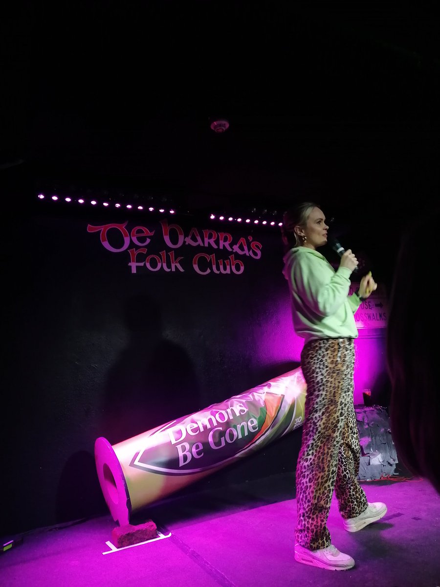 Sarah3_s's tweet photo. I can't recommend @jomcnally enough! Loved her before seeing her live and love her even more now! Poor rach and aodhnait getting lightly targeted was highlight 😂! https://t.co/idthENLi5k