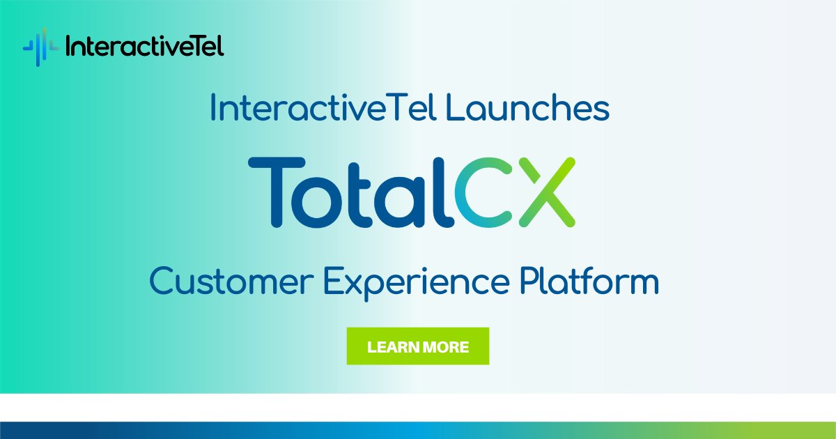 InteractiveTel's tweet image. Huge update!

InteractiveTel has launched the TotalCX Customer Experience Platform — an end-to-end sales and service intelligence engine that drives revenue for #automotive dealers.

Get the full scoop: bit.ly/34uPNa2

#TotalCX #CustomerExperience #CX #customer