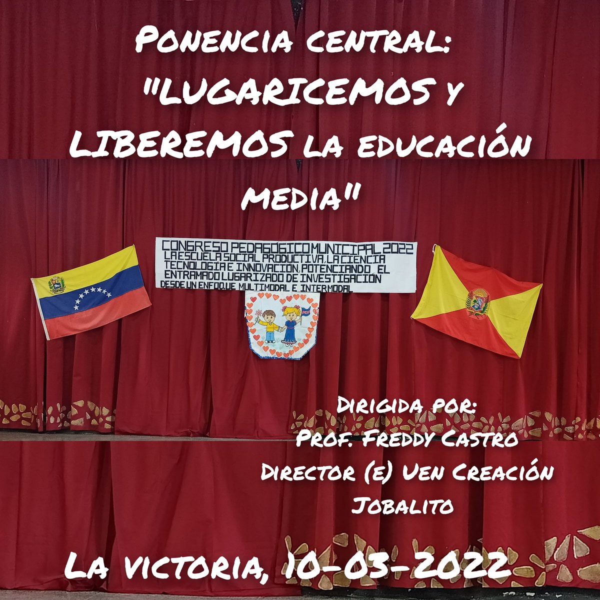Agradecido por compartir experiencias en el Congreso Pedagógico Municipal 2022. #LaeducacionenRibasnosedetiene 
<a href="/NicolasMaduro/">Nicolás Maduro</a> <a href="/Soykarinacarpio/">Karina Carpio</a> <a href="/_LaAvanzadora/">Yelitze Santaella</a> <a href="/juancarlospsuv/">Juan Carlos Sanchez</a> <a href="/leoalvacabrera/">Prof. Leonardo Alvarado</a> <a href="/MYovao120/">Yobany Marchena</a>