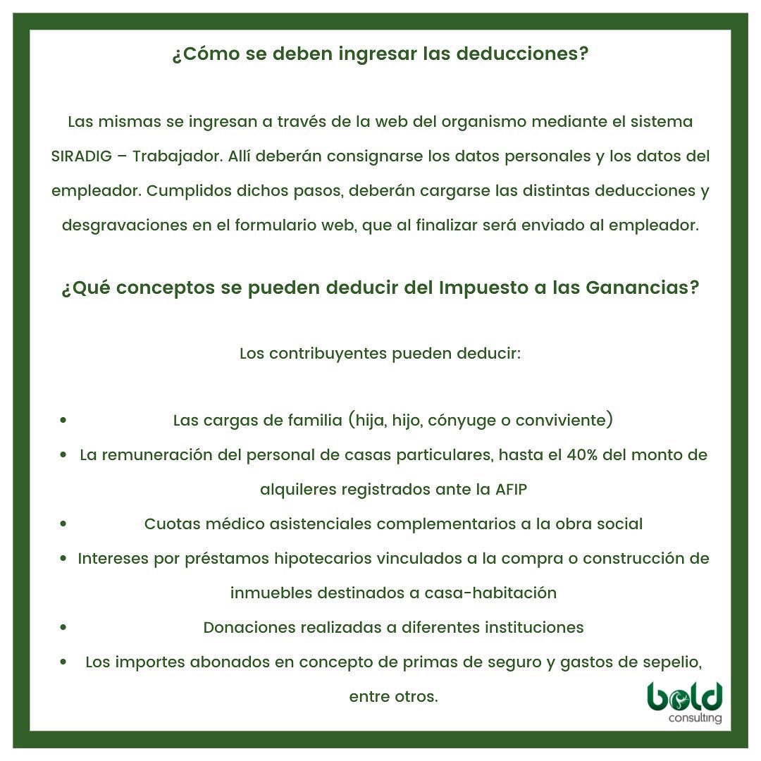 consulting_bold's tweet photo. • #Sueldos y #Jubilaciones : extensión del plazo para ingresar las deducciones  de #ganancia del año fiscal 2021 • #NoticiasBold #BoldConsulting https://t.co/KoWg9ShHfb