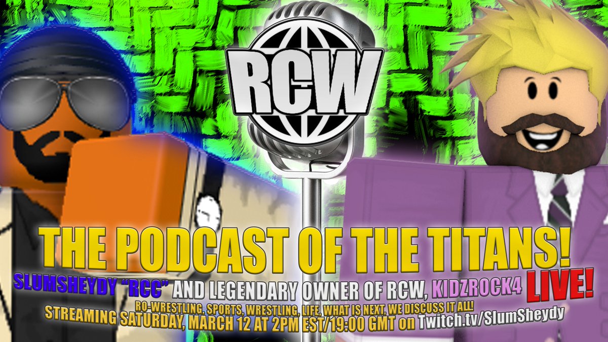 SlumSheydy's tweet photo. RT!

I can't wait for this!

THIS SATURDAY, I TALK WITH LEGENDARY FED OWNER OF RCW: @TheKidzrock4!

Don't miss an all new #PodcastOfTheTitans this Saturday at 2PM EST/19:00 GMT and submit questions to me or my guest with #AskKidz or #AskRCC!

https://t.co/g6CeIUfDgp https://t.co/d6OaAK0iio