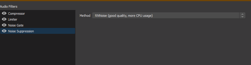 NjnaGrimsdottir's tweet image. FLUFFLE TECH TIPS: 
Index Mic Filter ----
OBS Filters to make all non-voice sounds go away &amp;amp; keep voice quality.  I these filters as "Filtered Mode" and then an Unfiltered one for when I want to Sing or make sounds that would be removed.
#StreamTips #Audio #Filters #FeVR #FeVRtwt