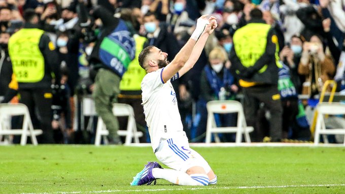 Benzema'nın Paris Saint Germain maçındaki gol sevinci