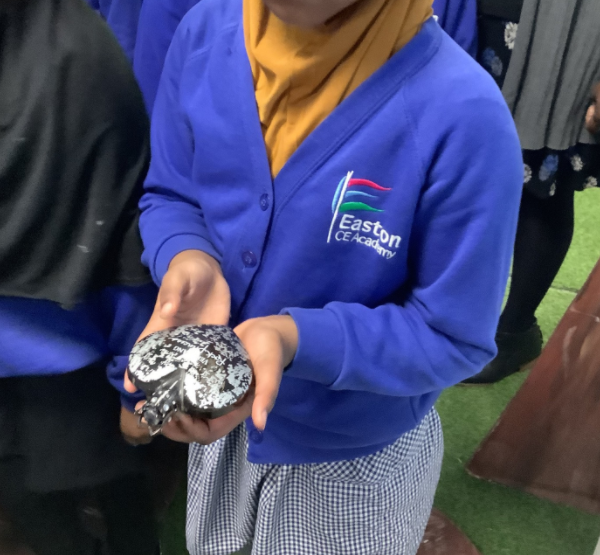 easton_academy's tweet photo. Something very exciting happened in Easton!
There was a dragon that came and left clues for us to search 🔦. We found some dragon eggs and special beauties 🤩.

This is the stimulus for our new literacy Kassim and the greedy dragon 🐉 @Talk4Writing @DBAT_UK #writing https://t.co/jpGHjYG9Qu