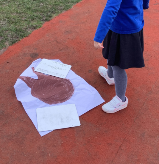 easton_academy's tweet photo. Something very exciting happened in Easton!
There was a dragon that came and left clues for us to search 🔦. We found some dragon eggs and special beauties 🤩.

This is the stimulus for our new literacy Kassim and the greedy dragon 🐉 @Talk4Writing @DBAT_UK #writing https://t.co/jpGHjYG9Qu