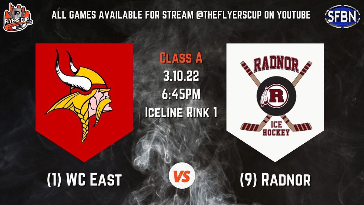 TheFlyersCup's tweet photo. The Class A Quarterfinals are in action TONIGHT! Don’t miss any of the #2022FlyersCup action! https://t.co/zjkEhpJHHo