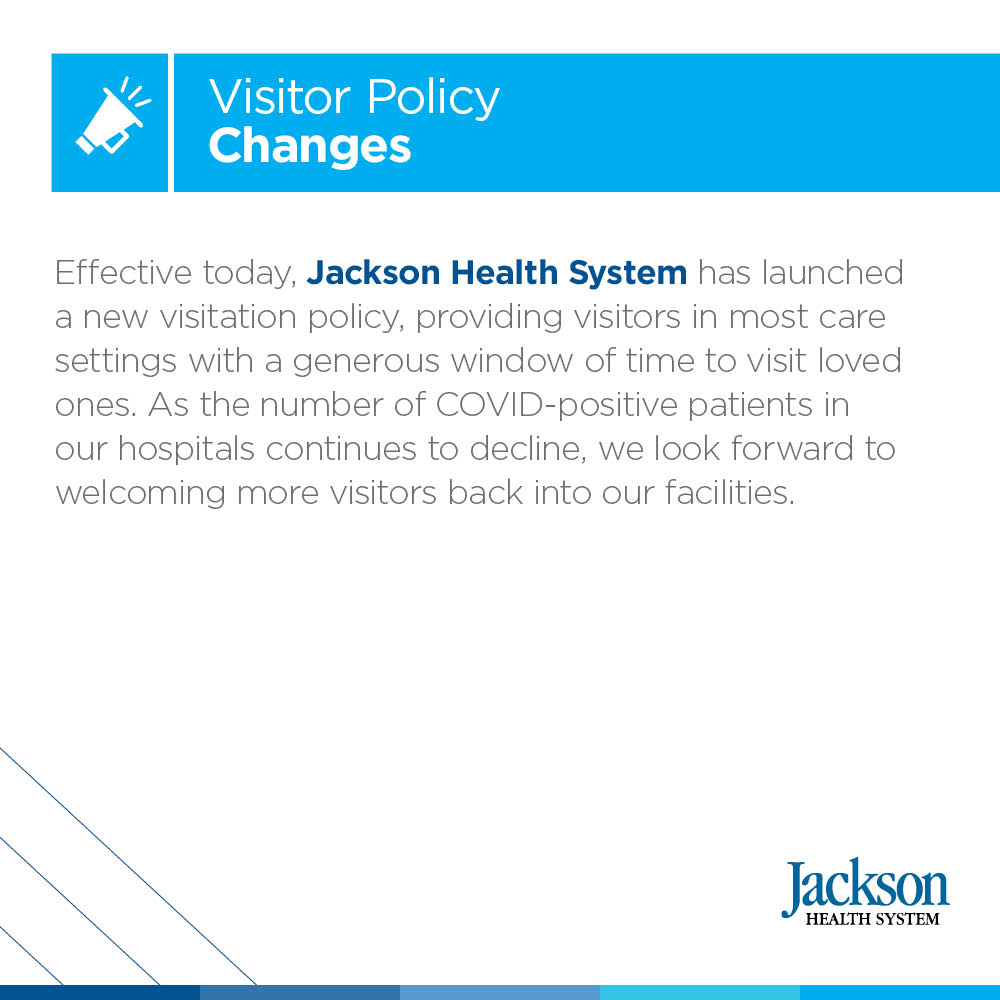 Jackson Health System on Twitter "Effective today, Thursday, March 10