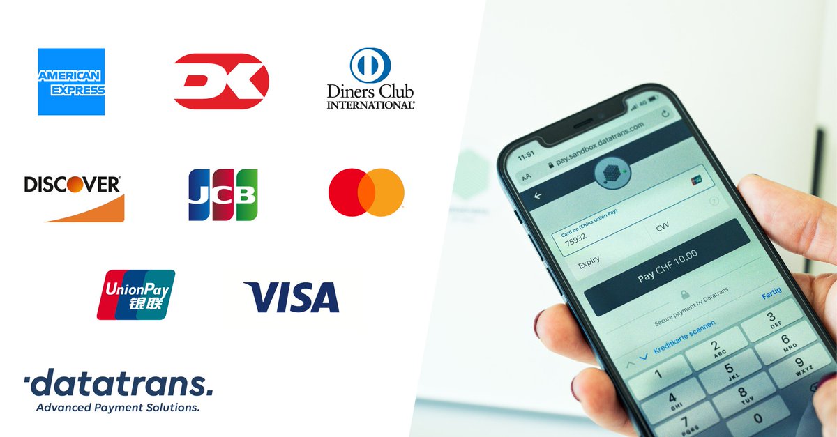 DatatransAG's tweet photo. Always up to date: We are 3-D Secure 2 certified for the latest protocol versions of all major international card schemes💳This includes now also JCB, Union Pay and Dankort. The newest protocol can be easily integrated in all of our checkout solutions https://t.co/vOL3m1Uj4f https://t.co/tuXBN0zRNJ