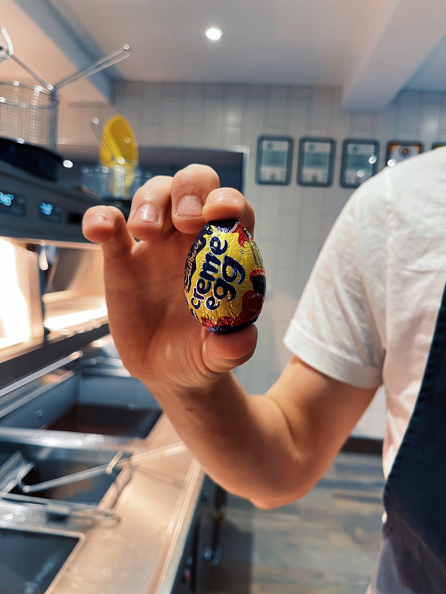 Battered Creme Eggs are back! #johndorys #cremeeggs
