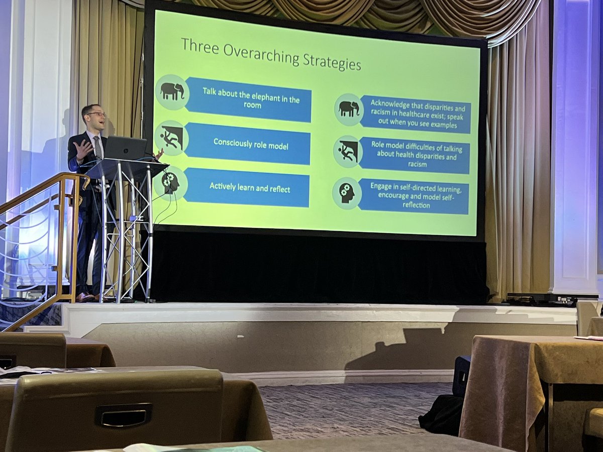 Diana Kelm (@diana_kelm) on Twitter photo Great talk by <a href="/HcarmonaMD/">Hugo Carmona</a> <a href="/GenevaTatemMD/">Geneva Tatem, MD</a> on how to teach on health disparities, race, and racism. #APCCMPD2022 #MedEd
Here are 3 strategies for educators: Great talk by <a href="/HcarmonaMD/">Hugo Carmona</a> <a href="/GenevaTatemMD/">Geneva Tatem, MD</a> on how to teach on health disparities, race, and racism. #APCCMPD2022 #MedEd
Here are 3 strategies for educators: