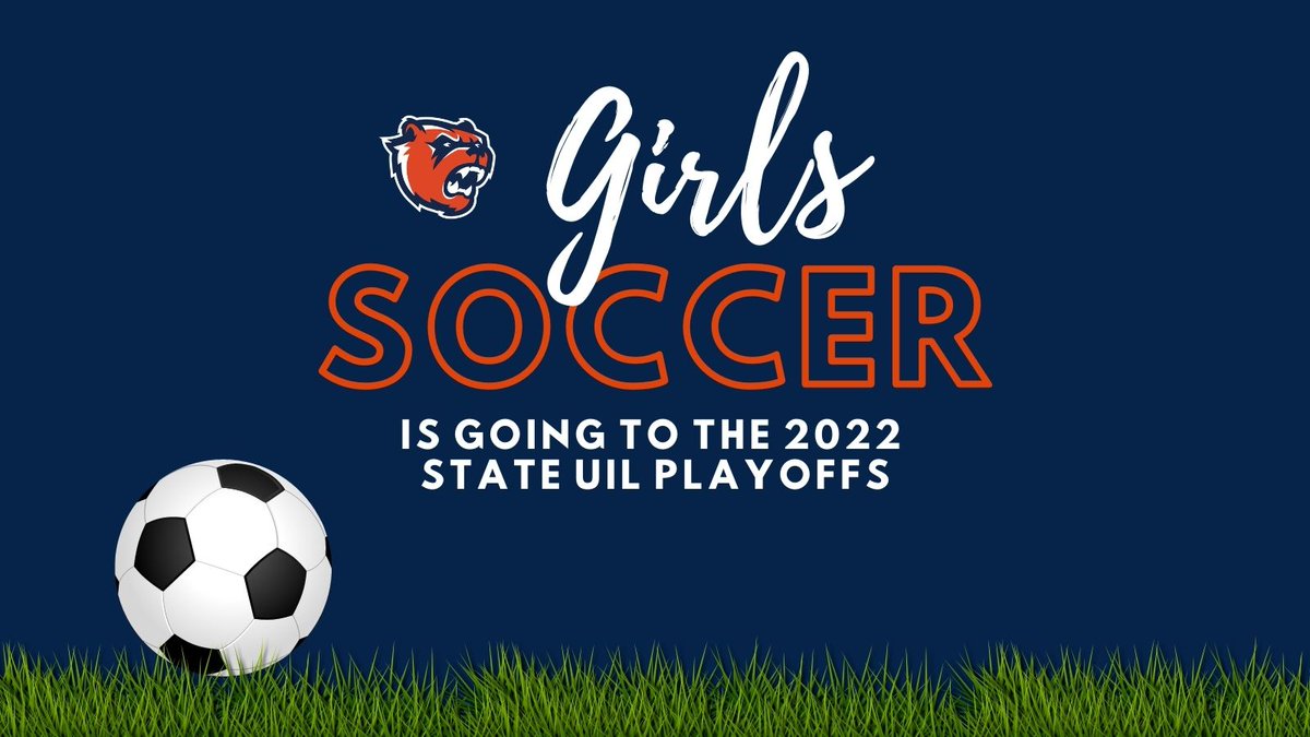 BridgelandCFISD's tweet photo. ⚽️⚽️⚽️[[[ THIS is BHS  ]]] ⚽️⚽️⚽️

Our Girls Soccer team is going to the 2022 UIL State Playoffs! The first round game will be after Spring Break.

Playoff Shirts are available for purchase in SchoolCash (last day to order is 3/14)! https://t.co/L8bSr0dv4v