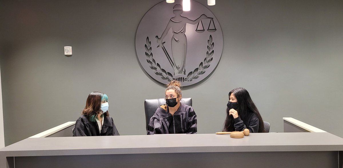 KCAL_Law's tweet photo. Court Systems students have been practicing oral arguments in the courtroom this week. So much fun to execute their legal reasoning skills! #CTEinKISD https://t.co/6XTe9UxOZX