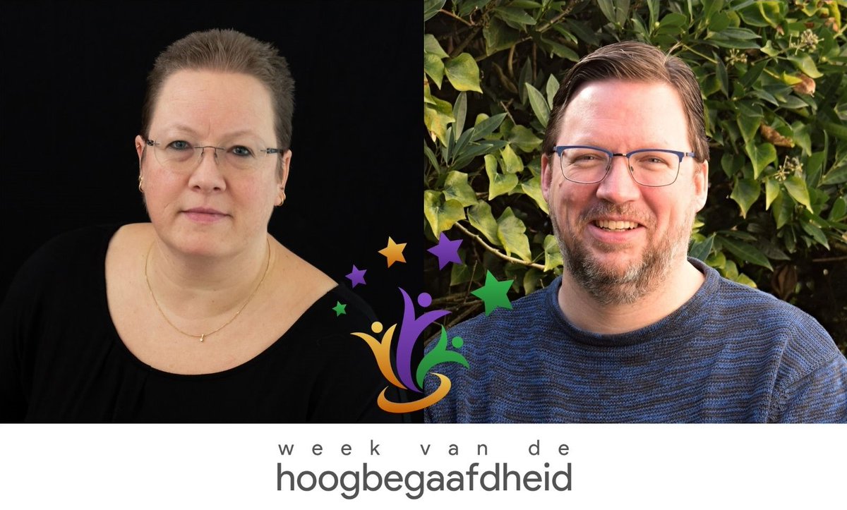 HBweek's tweet image. Wij - @fromScratchEd (Sjoerd Dirk Meijer) en @riannevdven - zijn vereerd dat we als initiatiefnemers van de Week van de Hoogbegaafdheid één van de drie genomineerden zijn voor de Mensa Fonds Publieks Award van 2022. 
Stem op ons! mensafonds.nl/stemmen/