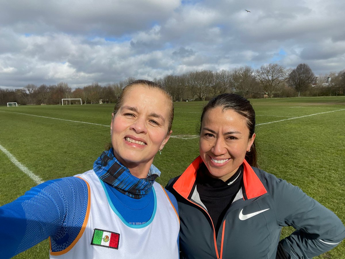 MarysolRunning's tweet photo. My first day of training after a few months and honoured to do so in the company of @CrisGuevaramex an elite runner from Mexico. Happy to be back running in support of @PCR_News We have £2,500 to raise, so let's hit it hard! 👉https://t.co/BrVtKM7BIy https://t.co/0QrO8obvz3