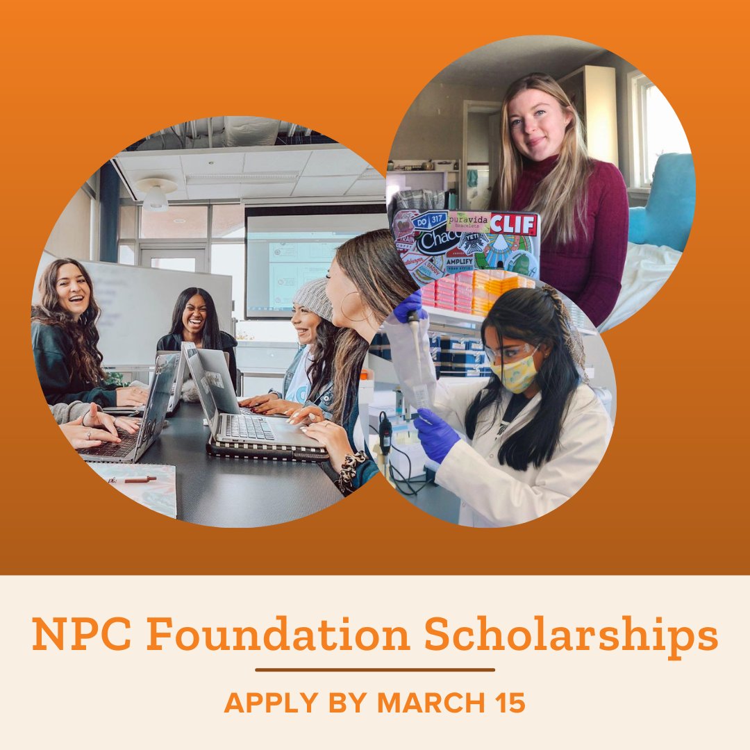 NPCWomen's tweet photo. If you've started your NPC Foundation scholarship application, don't forget to submit it by the March 15 deadline. Submit your application here: https://t.co/PCEayWZFEm. #NPCFoundation #NPCScholarships https://t.co/H6RlguI3R5
