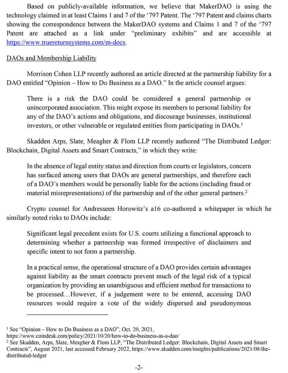 InventFi's tweet photo. @MakerDAO 
RE: MakerDAO Use of U.S. Patent No. 10,025,797: Method and System for Separating Storage and Process of a Computerized Ledger for Improved Function  https://t.co/02we68kvgC https://t.co/qoWYPZE6ny