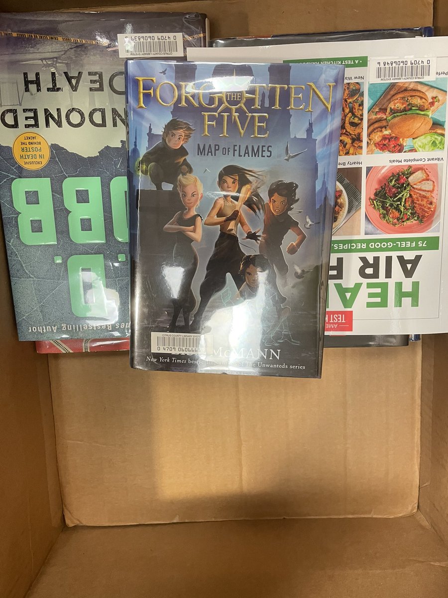 AprilAnne82's tweet photo. Routing in new books today and look what is finally circulating at the citrus county library system!!! #mapofflames #theforgottenfive @lisa_mcmann https://t.co/BJ32YpYq7h