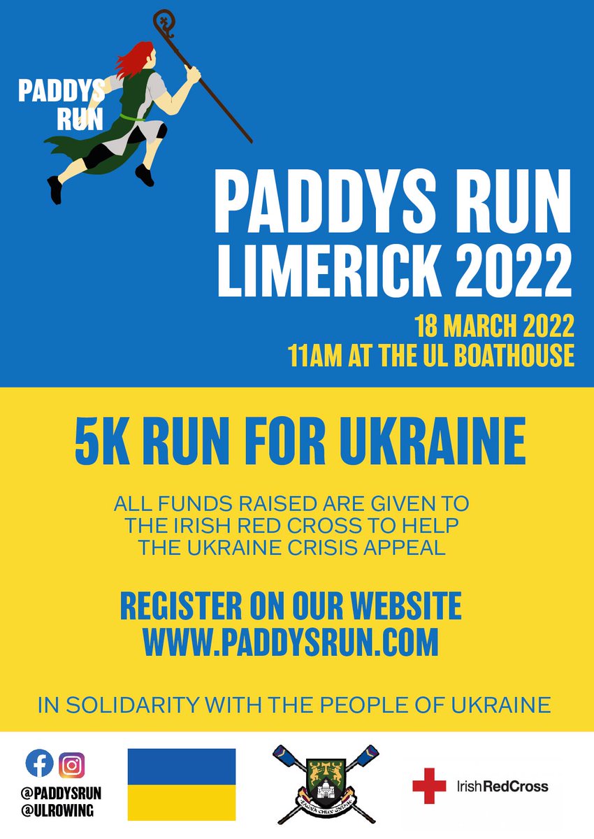 Frank Nugent (@franknugent10) on Twitter photo <a href="/UL/">University Of Limerick</a> Rowers hosting 5k Run on 18th March at UL Boathouse. All funds raised go towards Ukraine crisis. Retweets appreciated <a href="/PessLimerick/">PESS @ UL</a> <a href="/EHSFacultyAtUL/">Faculty of Education and Health Sciences</a> <a href="/ULimsport/">UL Sport</a> <a href="/Limericksports/">Limerick Sports</a> <a href="/LimkLeaderSport/">Limerick Leader Sport / Limerick Live Sport</a> <a href="/limerickpost/">Limerick Post</a> <a href="/TipperaryLive/">TipperaryLive</a> <a href="/ClareChampion/">The Clare Champion</a> <a href="/UL/">University Of Limerick</a> Rowers hosting 5k Run on 18th March at UL Boathouse. All funds raised go towards Ukraine crisis. Retweets appreciated <a href="/PessLimerick/">PESS @ UL</a> <a href="/EHSFacultyAtUL/">Faculty of Education and Health Sciences</a> <a href="/ULimsport/">UL Sport</a> <a href="/Limericksports/">Limerick Sports</a> <a href="/LimkLeaderSport/">Limerick Leader Sport / Limerick Live Sport</a> <a href="/limerickpost/">Limerick Post</a> <a href="/TipperaryLive/">TipperaryLive</a> <a href="/ClareChampion/">The Clare Champion</a>