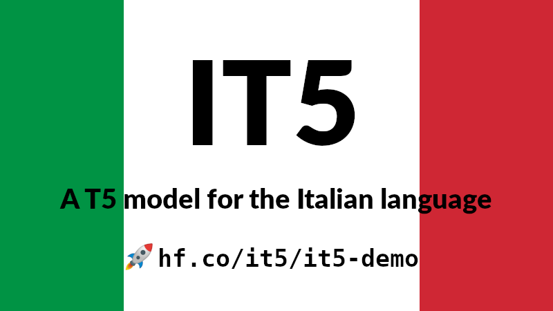 Our work w/ <a href="/MalvinaNissim/">Malvina Nissim</a> on the Italian T5 is finally out! IT5 is the first encoder-decoder NLM pre-trained on Italian, advancing the state-of-the-art in many 🇮🇹 NLG &amp; NLU tasks.

Paper: arxiv.org/abs/2203.03759
Code: github.com/gsarti/it5
Demo: hf.co/spaces/it5/it5…

🧵👇