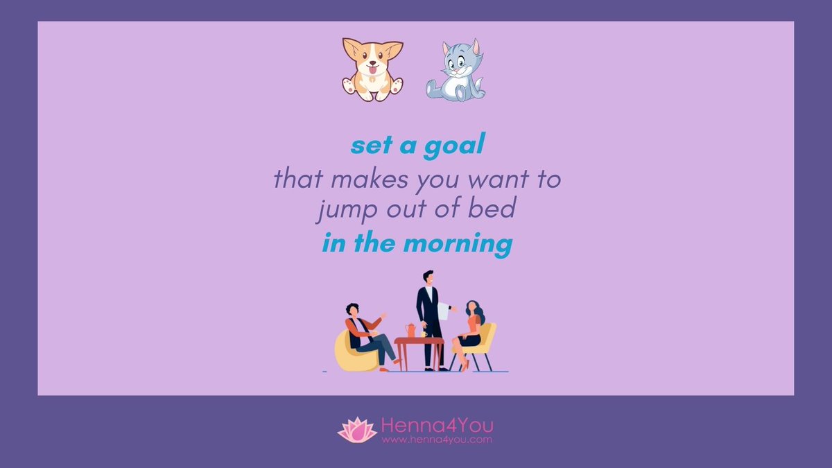 Henna4You's tweet photo. Whether its a cuddle or taking the dog for a walk or a regular coffee with friends or an exercise class, make your goal something that will make you want to go for it.
#selfcare #selflove #loveyourself #happinesscoach #CoachingChangesLives #empoweryourself #365daychallenge https://t.co/bHq3ANT318