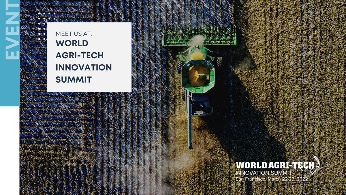 Come join us on March 22nd - 23rd at the @WorldAgriTech 🌽 Summit in San Francisco. We will be showcasing our award-winning 360º #AssetVisibility Platform that improves efficiency and sustainability for Agriculture and Farming operations.
#agriculture #farming #crops #IoT #SaaS