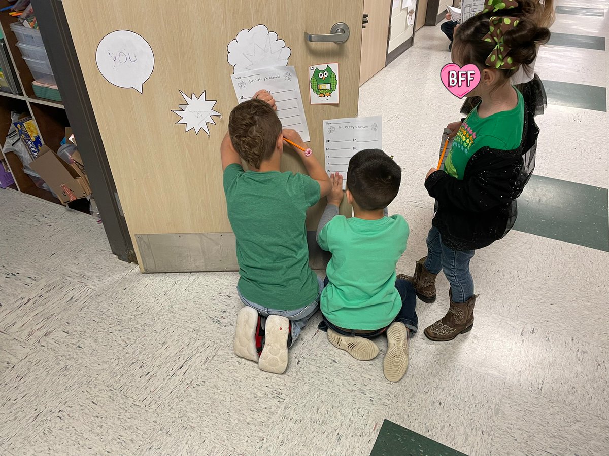 a_armstrongSFE's tweet photo. Students went on a scavenger hunt for CVC and CCVC words to review and practice! Happy (early) St. Patrick’s Day from our class! @ReadandWriteBFF @CisdNorthside @litcoachlaney #primaryliteracy https://t.co/tEOiZ7ZLGm